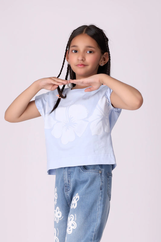 Graphic T-Shirt Girl Tee COUGAR (S V-1 2025) 5-6 Y Sky Girl