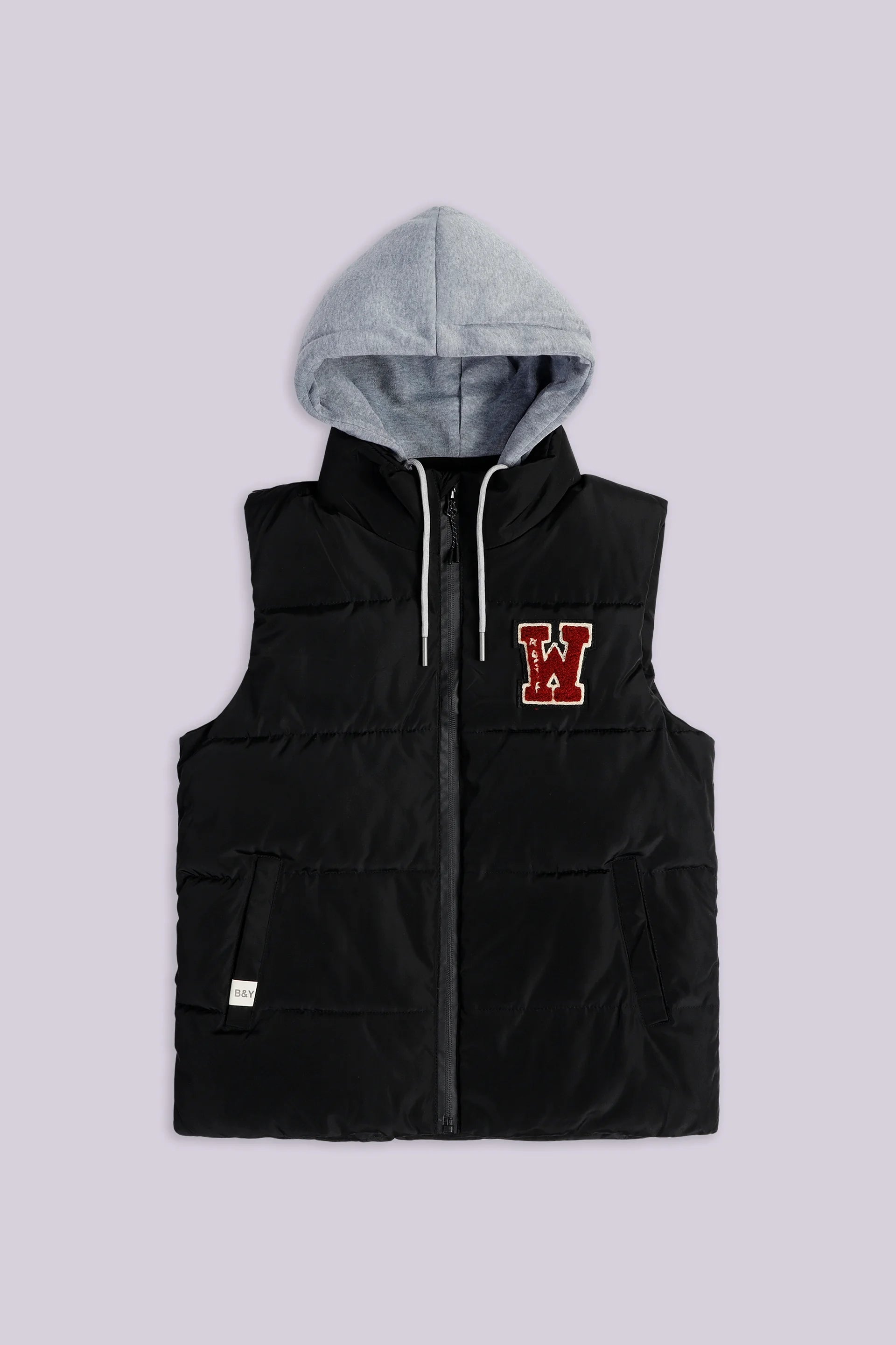 Puffer Gilet With Contrast Hood Boy Jacket Winter 2024 COUGAR- (Boy Junior Winter 2024) 5-6 Y Black Boy