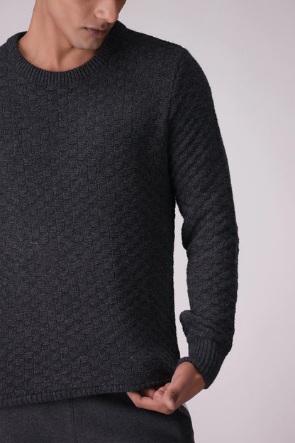 Textured Knitted Ribbed Sweater Men Sweater Winter 2024 Knit Story COUGAR- (Men Winter 2024)