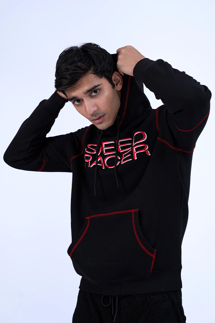 SPEED RACER Black Pullover Hoodie Men Hoodie Winter 2023 Sportifall COUGAR   