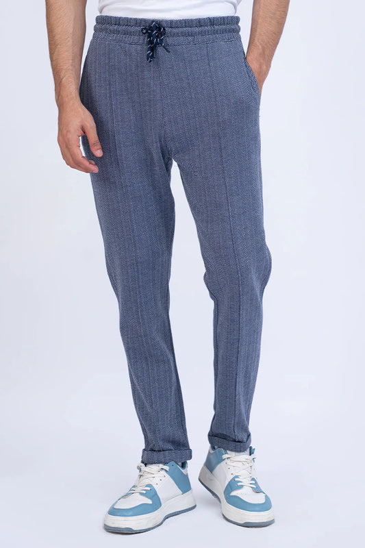 Slim Fit Herringbone Terry Trousers Men Trouser Summer V-2 2024 URBAN STATION COUGAR