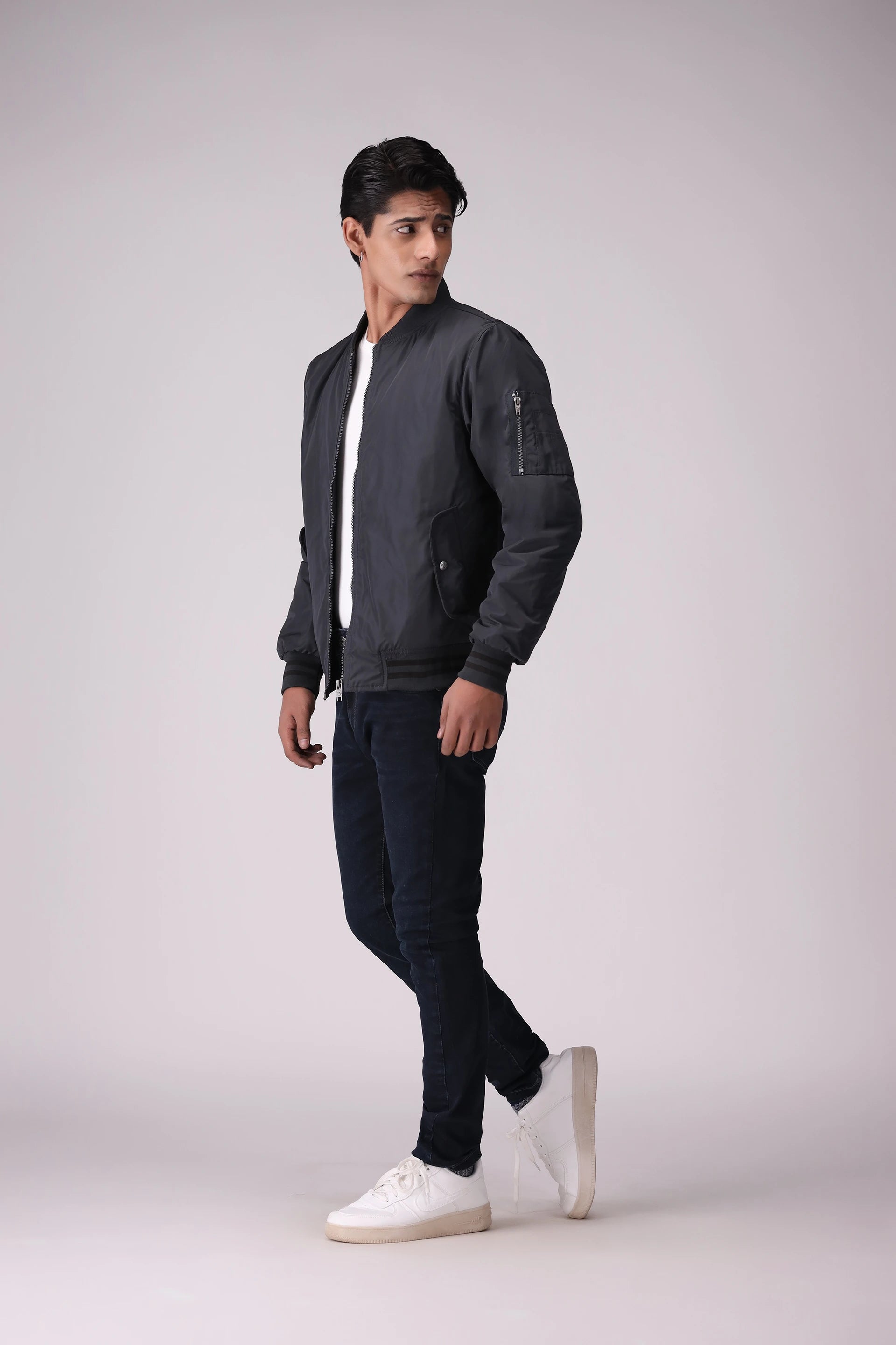 Bomber Jacket With Flap Pockets Men Jacket Winter 2024 Knit Story COUGAR- (Men Winter 2024)