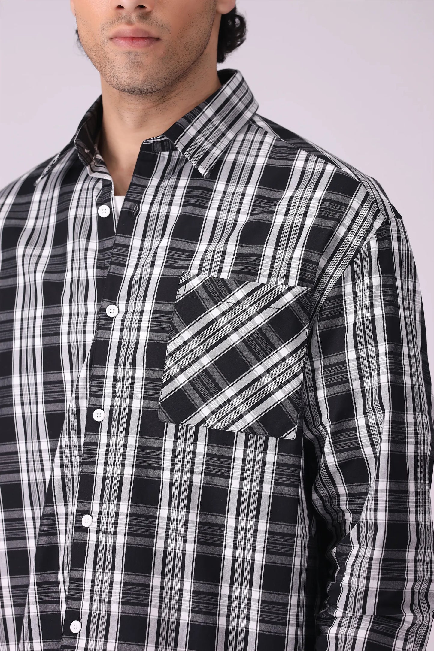 Relaxed Fit Check Shirt Men Shirt COUGAR (S V-1 2025)