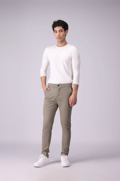 Skinny Fit Chino Pants Men Chino Fall 2024 Core Comfort COUGAR- (Men Fall 2024)   