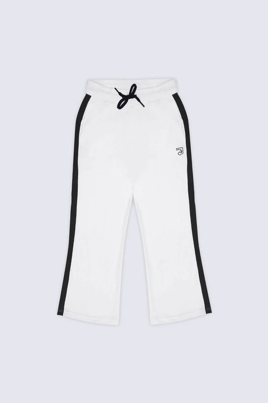 White Knitted Jogger Pants Women Trouser Summer V-1 2024 AURA COUGAR