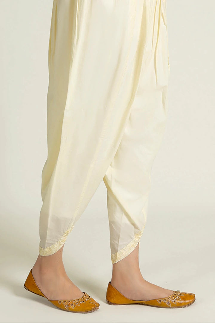 Pastel Beige Embroidered Tulip Shalwar Women Shalwar   