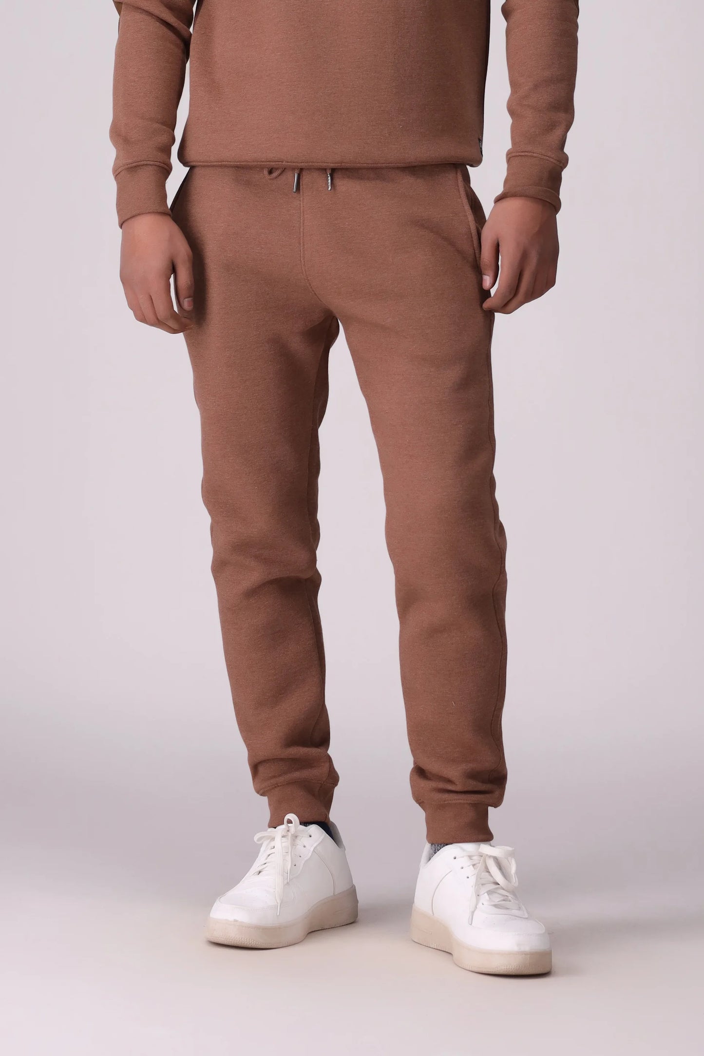 Fleece Slim Fit Jogger Pants Men Trouser Winter 2024 Knit Story COUGAR- (Men Winter 2024) S Brown Men