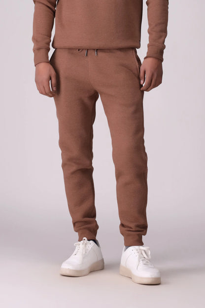 Fleece Slim Fit Jogger Pants Men Trouser Winter 2024 Knit Story COUGAR- (Men Winter 2024) S Brown Men