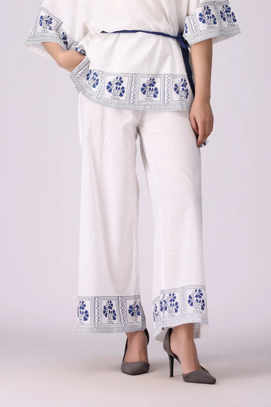 Printed Culottes Women Trouser COUGAR (S V-1 2025) XS White Women