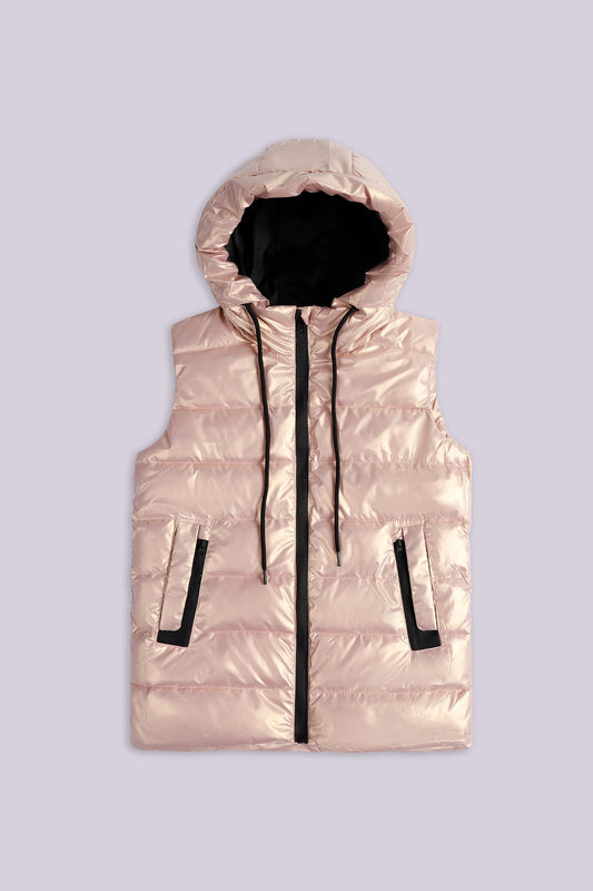 Shining Quilted Gilet Girl Jacket Winter 2024 COUGAR- (Girl Junior Winter 2024) 5-6 Y Golden Girl