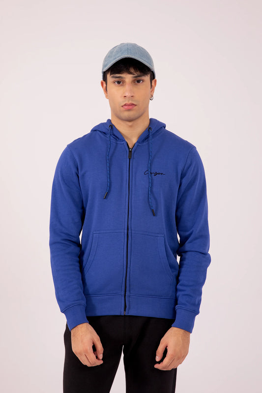 Cougar's Signature Zipper Hoodie Men Hood Winter 2024 Knit Story COUGAR- (Men Winter 2024) S Electric Blue Men