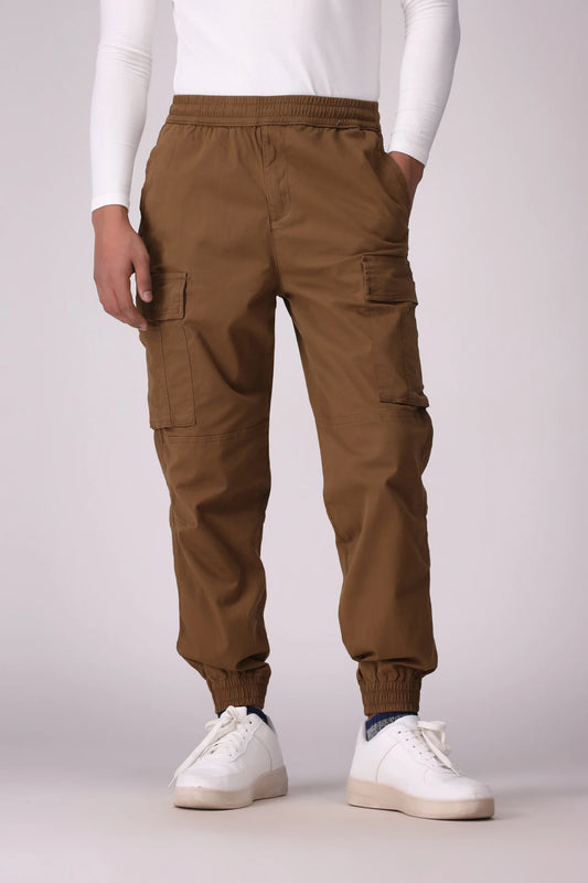 Slim Fit Cargo Jogger Pants Men Trouser Fall 2024 Core Comfort COUGAR- (Men Fall 2024) M Brown Men