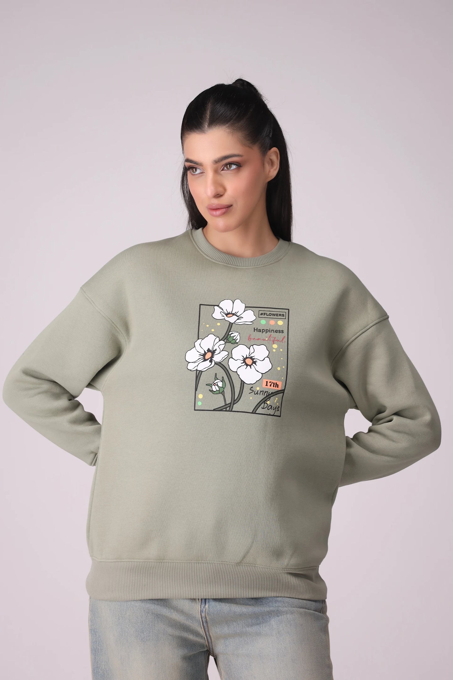 Graphic Drop Shoulder Sweatshirt