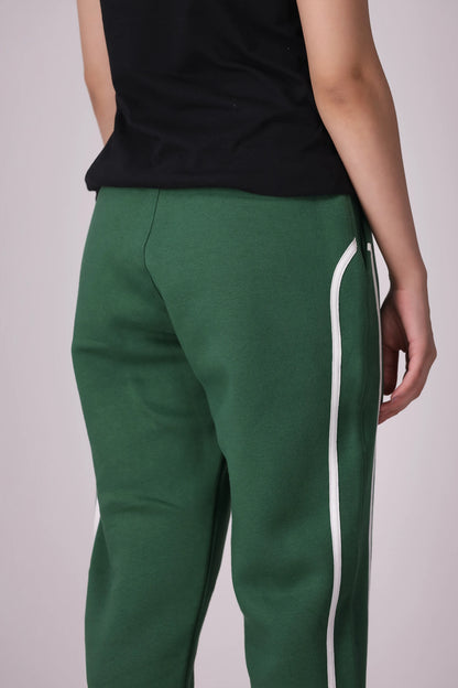 Side Striped Fleece Jogger Pants Women Trouser Winter 2024 Knit Story COUGAR- (Women Winter 2024)