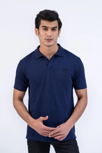 Insignia Blue Polo Men Polo Summer V-2 2024 URBAN STATION COUGAR   