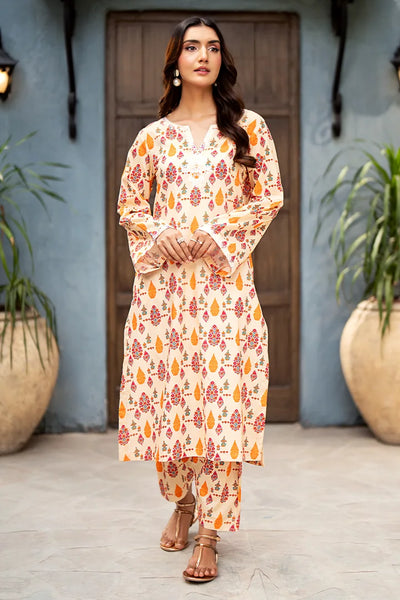 Embroidered Kurti With Trousers