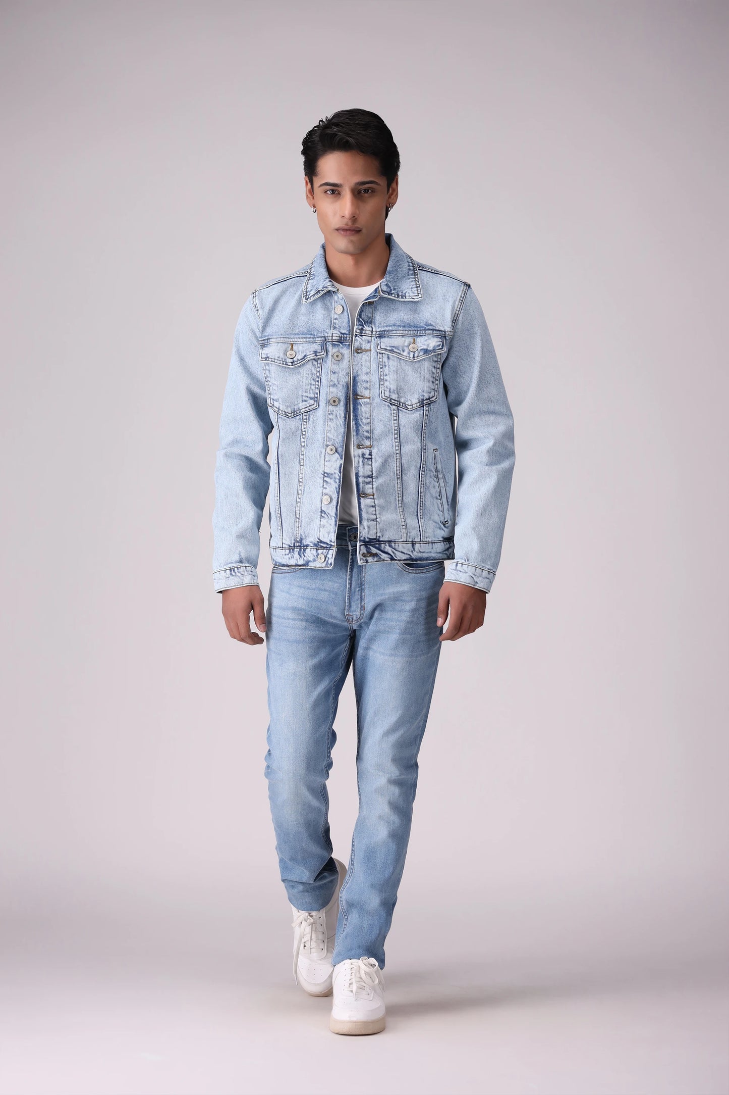 Denim Trucker Jacket Men Jacket Winter 2024 Knit Story COUGAR- (Men Winter 2024)