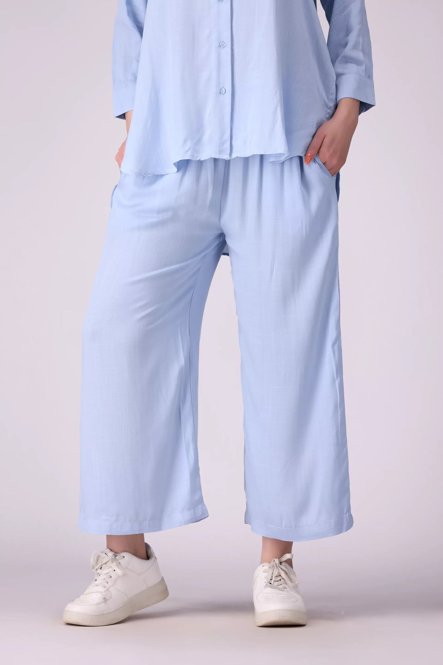 Cotton Culottes Women Trouser COUGAR (S V-1 2025) XS Sky Women