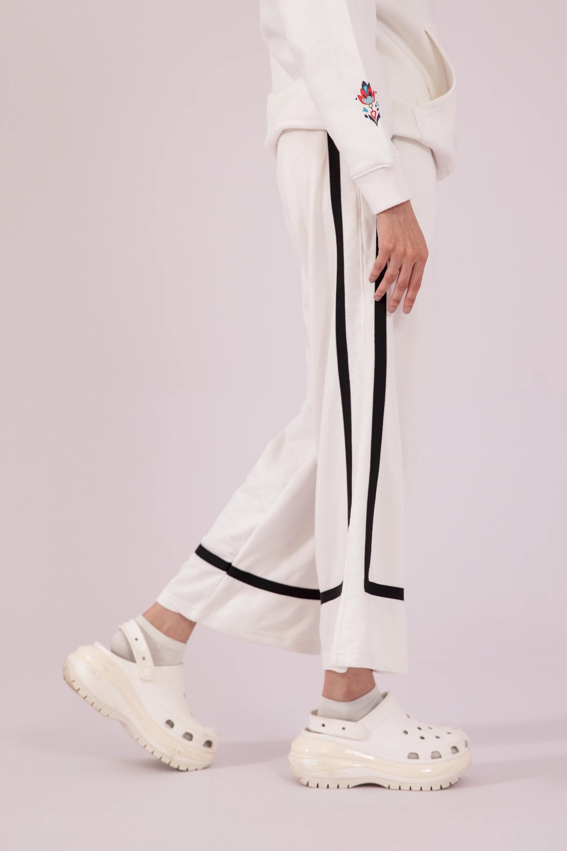 Loose Fit Striped Trousers Women Trouser Fall 2024 Core Comfort COUGAR- (Women Fall 2024) XS White 