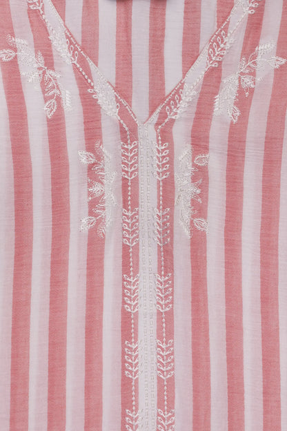 Pin Stripe Embroidered Top Women Top Fall 2024 COUGAR- (Women Fall 2024)   