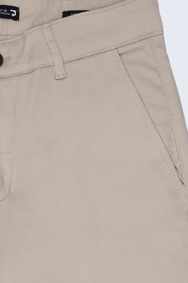 Beige Slim Fit Chino Pants Men Chino Summer V-1 2024 AURA COUGAR   