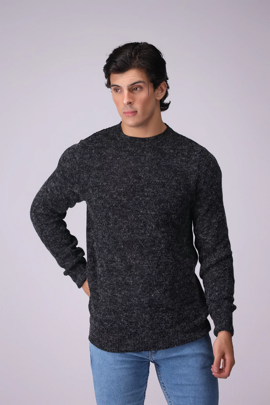 Diamond Pattern Angora Sweater Men Sweater Winter 2024 Knit Story COUGAR- (Men Winter 2024)   