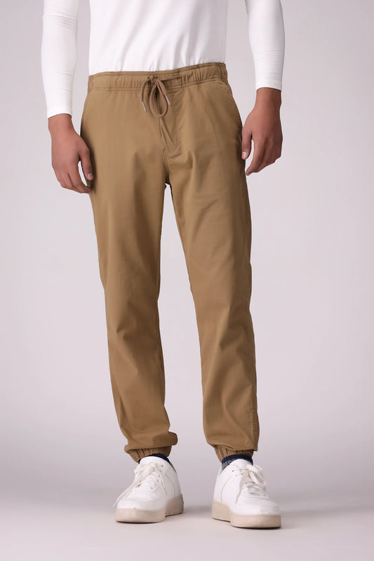 Slim Fit Chino Jogger Pants Men Trouser Fall 2024 Core Comfort COUGAR- (Men Fall 2024) M Khaki Men