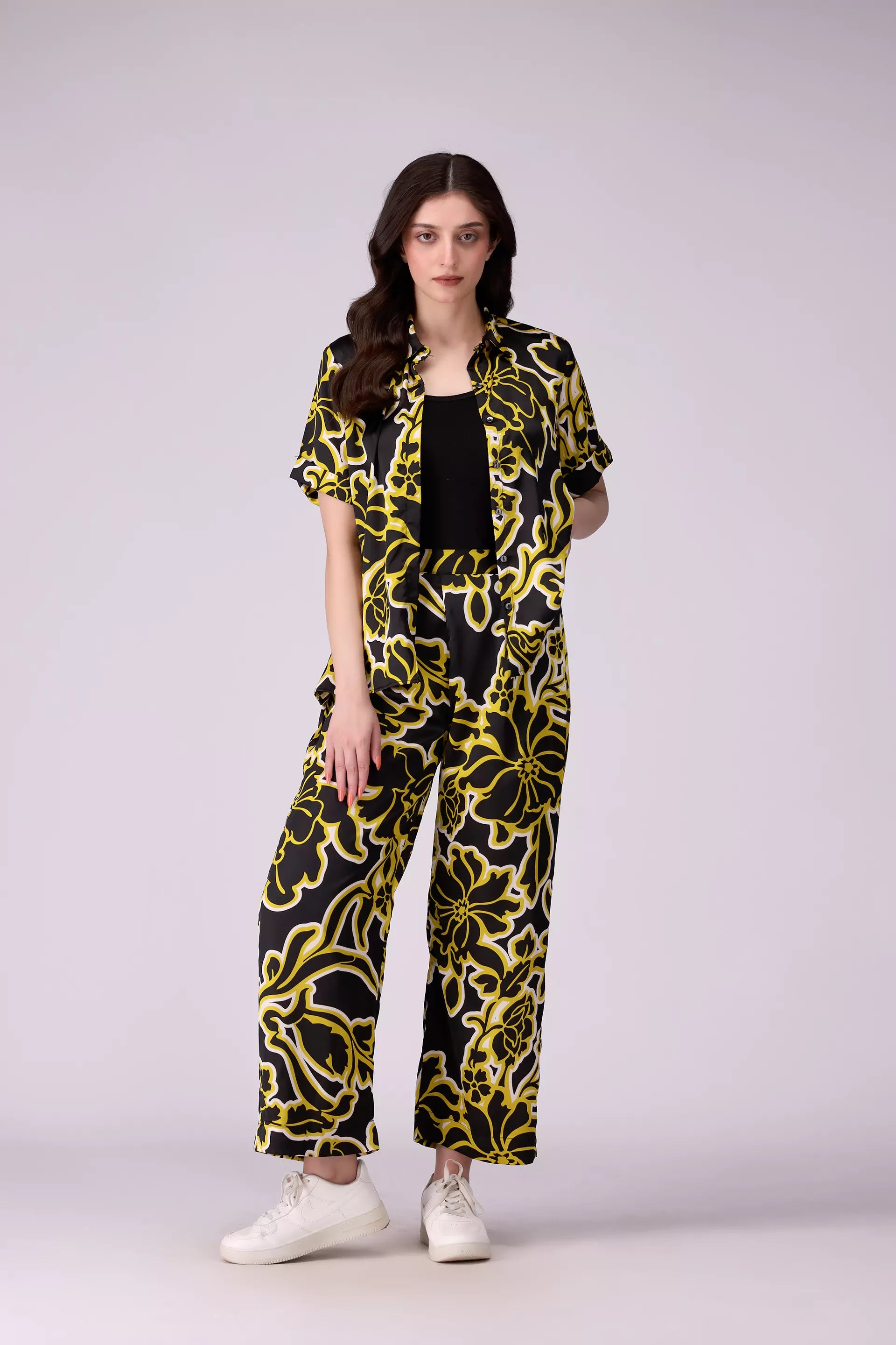 Printed Silk Culottes Women Trouser COUGAR (S V-1 2025)