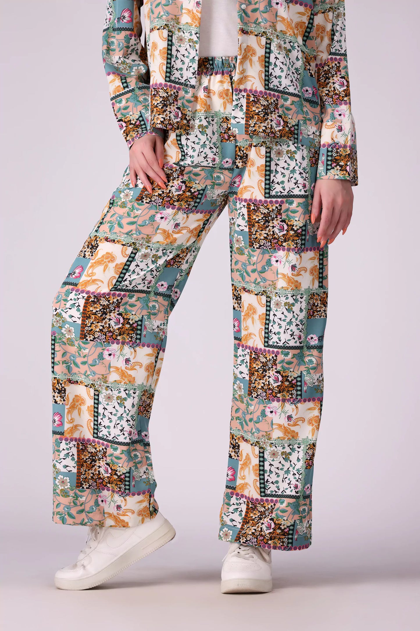 Printed Silk Culottes Women Trouser COUGAR (S V-1 2025)