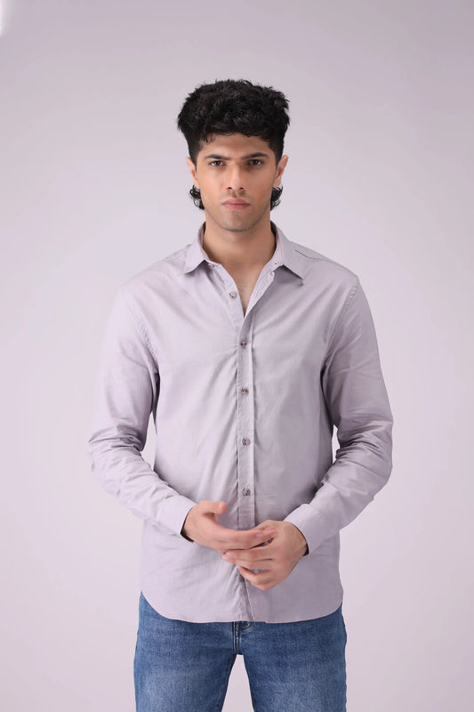 Regular Fit Textured Shirt Men Shirt COUGAR (S V-1 2025) S Grey Men