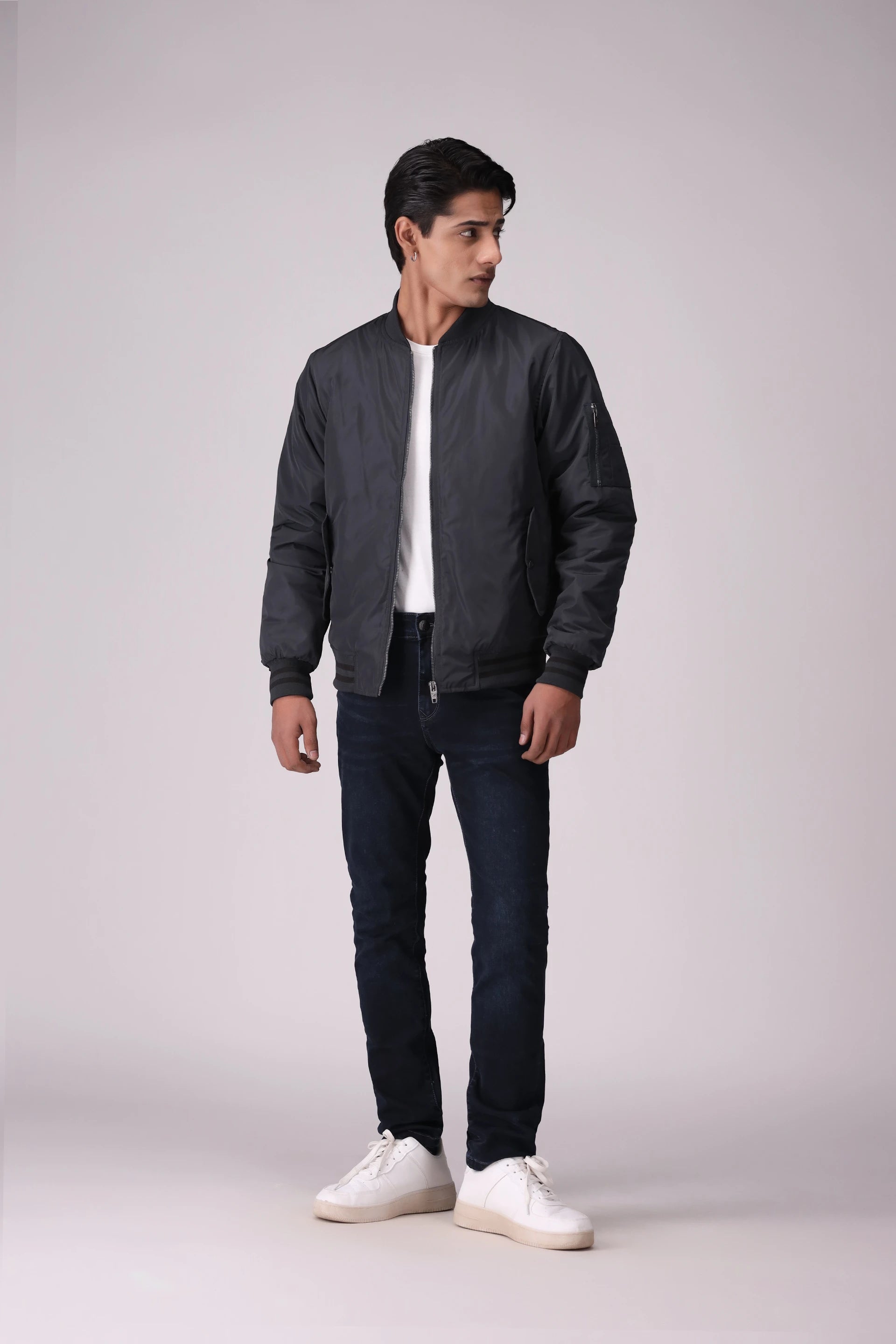 Bomber Jacket With Flap Pockets Men Jacket Winter 2024 Knit Story COUGAR- (Men Winter 2024)