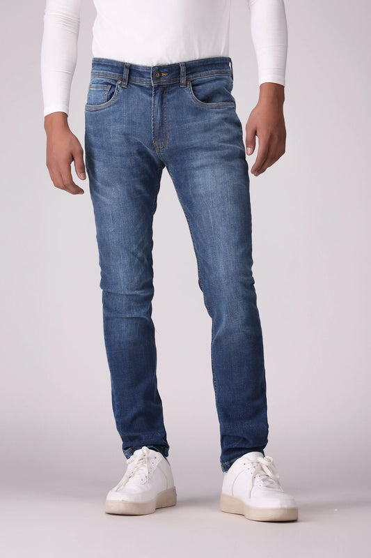 Slim Fit Jeans With Special Effect Men Jean Fall 2024 Core Comfort COUGAR- (Men Fall 2024) 30 Light Blue Men