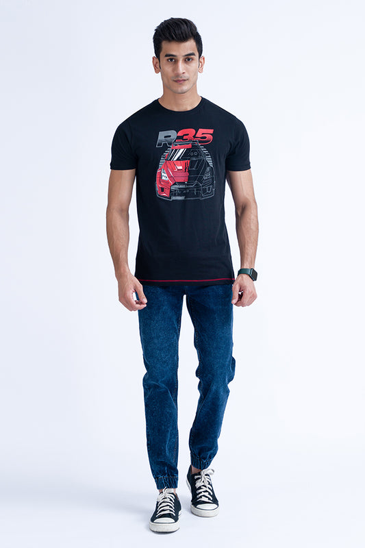 R35 Graphic T-Shirt Men T-Shirt Pre Fall 2023 Vortex COUGAR XS Black 