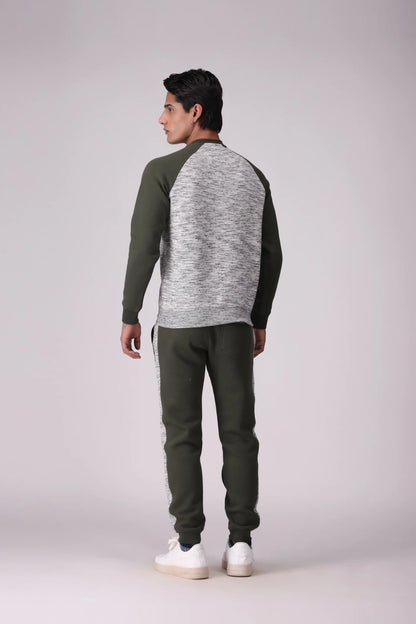 Embroidered Raglan Sweatshirt Men Sweatshirt Winter 2024 Knit Story COUGAR- (Men Winter 2024)