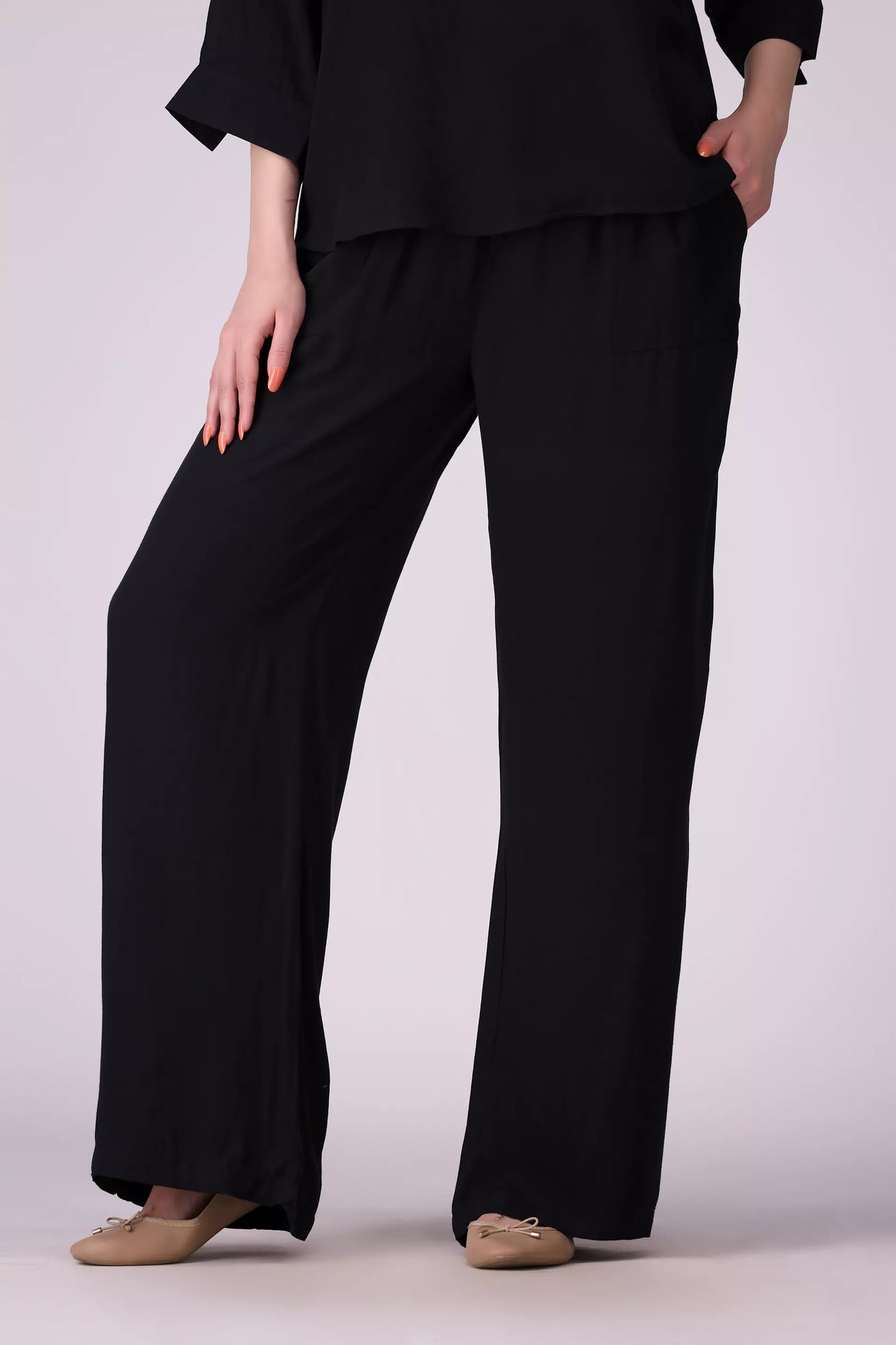 Woven Culottes Women Trouser COUGAR (S V-1 2025) XS Black Women