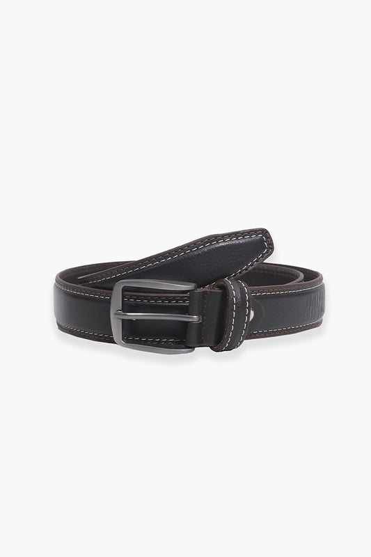 Silver Buckle Coffee Leather Belt Men Leather Belt Summer V-3 2024 BACKDROP COUGAR C (V-3 2024) FSZ Coffee 