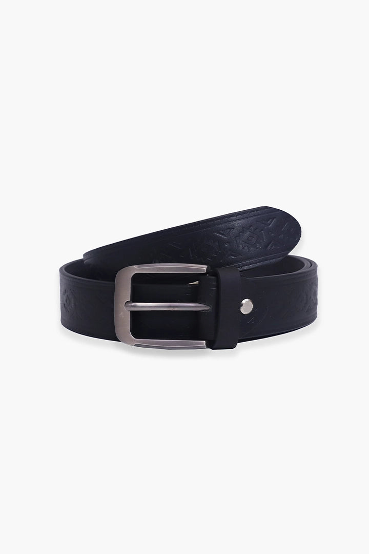 Basic Black Leather Belt - Cougar Clothing