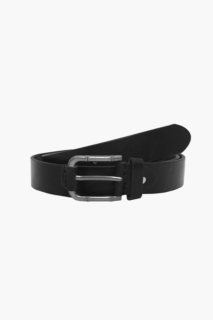 Black Leather Belt - Cougar Clothing