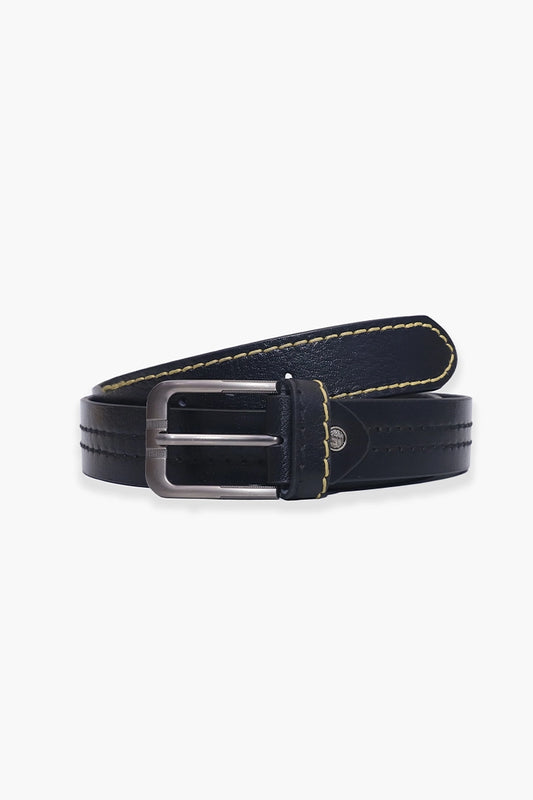 Black Stitch Leather Belt Men Leather Belt Summer V-3 2024 BACKDROP COUGAR C (V-3 2024) FSZ Black 