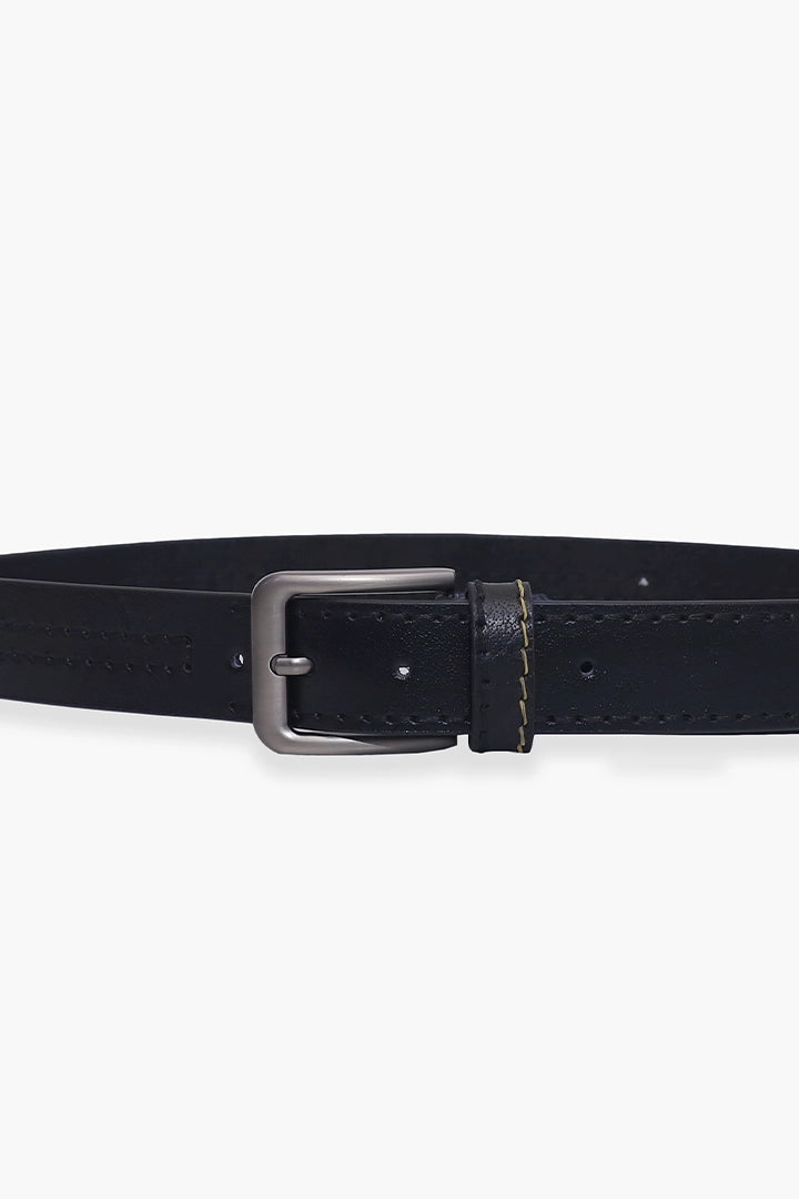 Black Stitch Detail Belt - Cougar Clothing