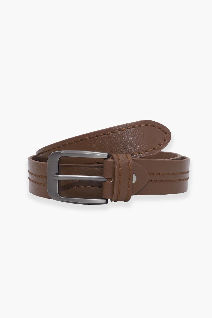 Camel Stitch Detail Belt Men Leather Belt Summer V-3 2024 BACKDROP COUGAR C (V-3 2024) FSZ Camel 