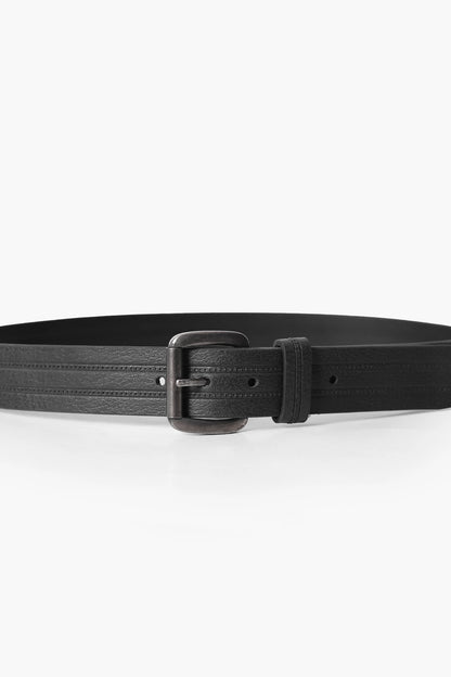 Striped Embossed Leather Belt Men Leather Belt Fall 2024 COUGAR C (Fall 2024)   