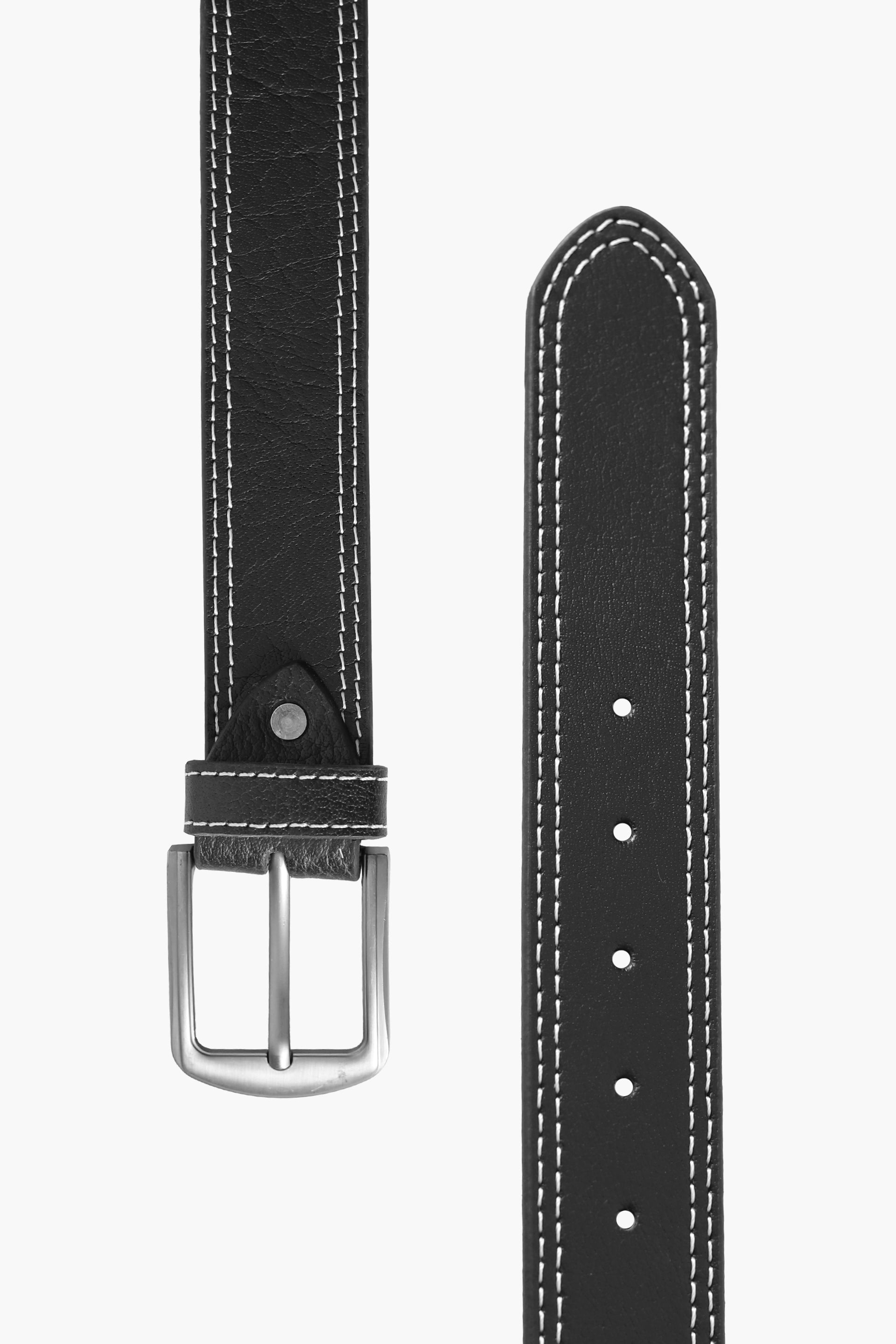 Double Stitch Leather Belt Men Leather Belt Fall 2024 COUGAR C (Fall 2024)   