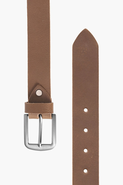 Metallic Buckle Leather Belt Men Leather Belt Fall 2024 COUGAR C (Fall 2024)   