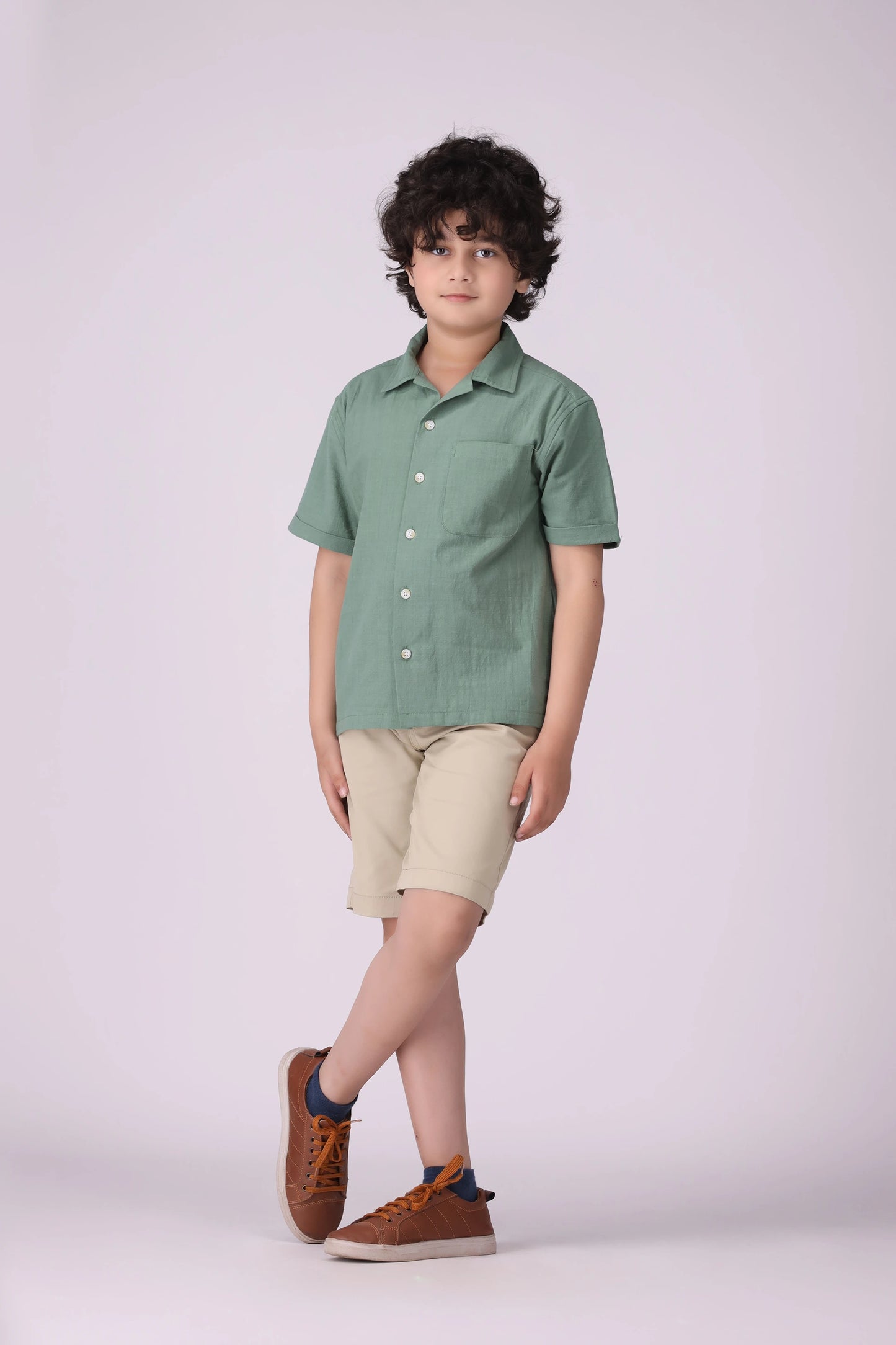 Resort Collar Shirt Boy Shirt COUGAR (S V-1 2025)