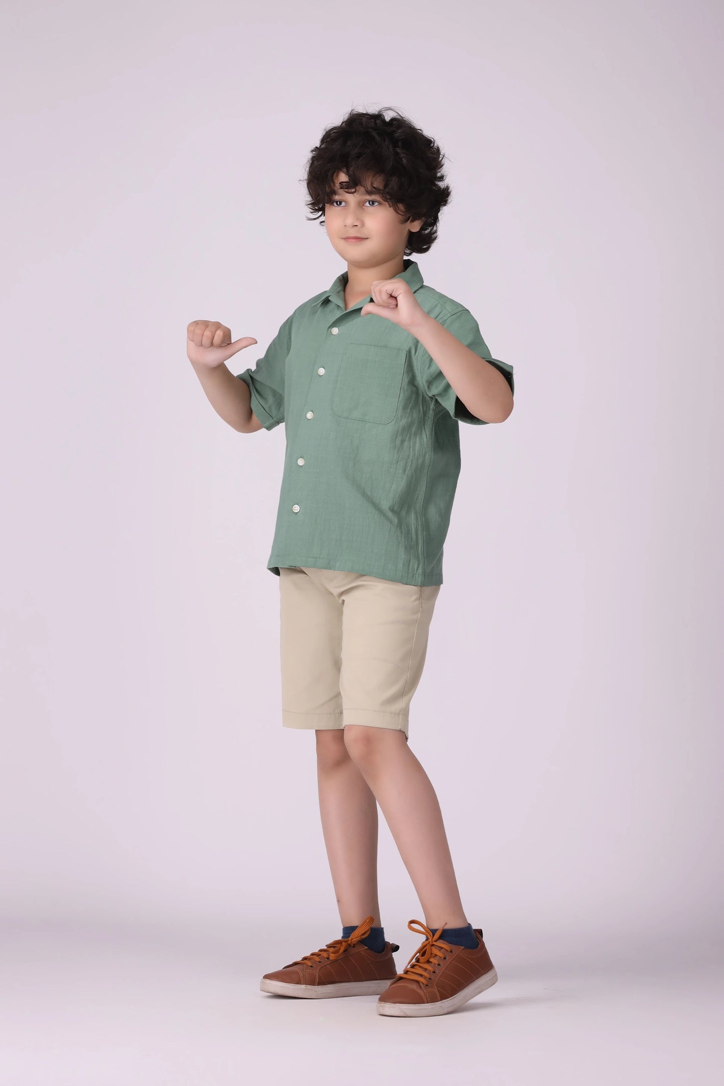 Resort Collar Shirt Boy Shirt COUGAR (S V-1 2025)