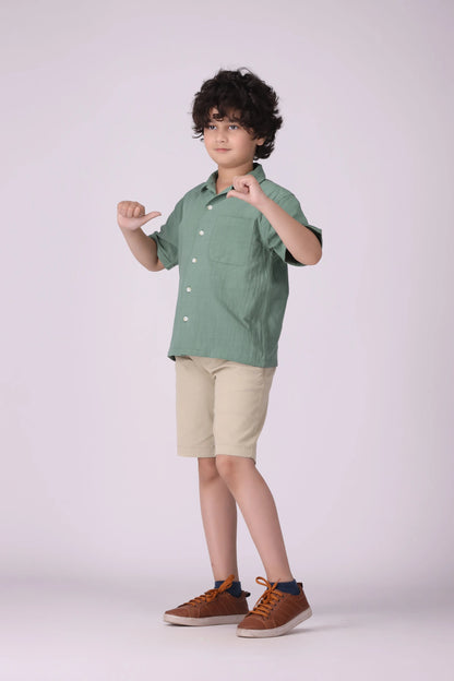 Resort Collar Shirt Boy Shirt COUGAR (S V-1 2025)