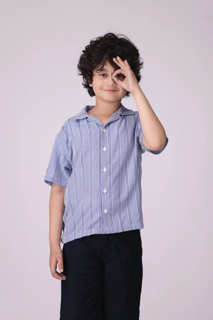 Striped Shirt Boy Shirt COUGAR (S V-1 2025) 5-6 Y Blue Boy