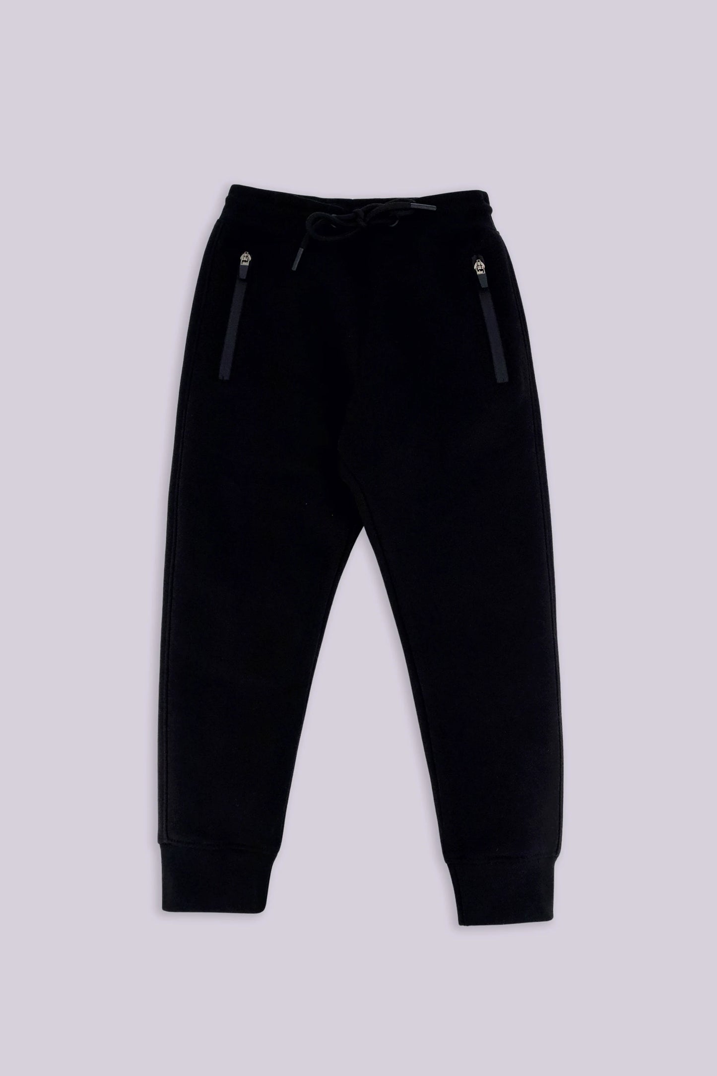 Jogger Pants With Zipper Pockets Boy Trouser Winter 2024 COUGAR- (Boy Junior Winter 2024) 5-6 Y Black 