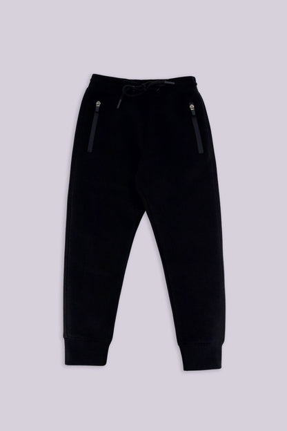 Jogger Pants With Zipper Pockets Boy Trouser Winter 2024 COUGAR- (Boy Junior Winter 2024) 5-6 Y Black 